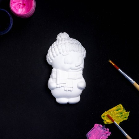 New Year's figure for painting with the suspension "Snowman boy" 12x8cm