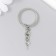 The base for the key fob Ring metal with a chain and screw silver 3x6.4 cm