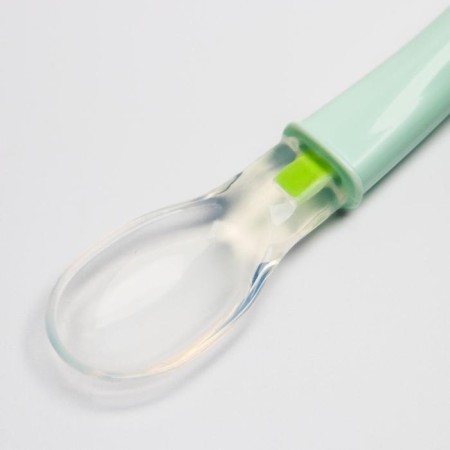 A spoon for nursery for feeding silicone, from 5 months, color mix-1