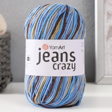Yarn "Jeans Crazy" 55% cotton, 45% acrylic 160m/50g (7202 print)-4