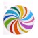 Falling ball "Multi -colored hypnosis", 45 cm