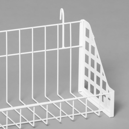 Basket on a grid 60.5 × 16.5 × 19.5 cm, white color-1