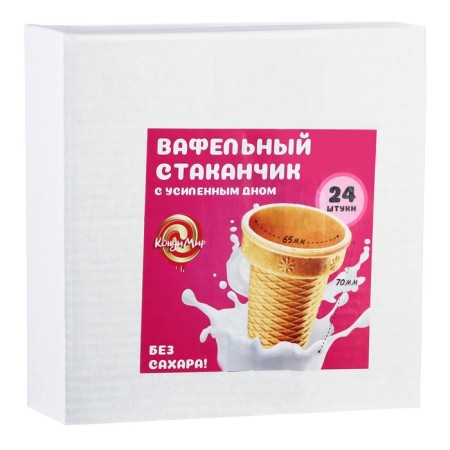 Waffel glass F-70, 24 pcs-2