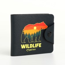 Wallet on the button, the color is black