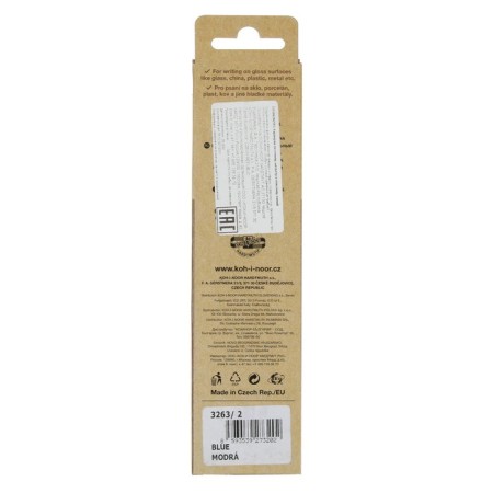 Pencil KOH-I-NOOR 3263/2 special, for writing on glass, metal, plastic, blue color-6