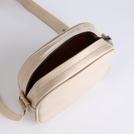 Cross-Bodi Bag on a zipper, beige color-7