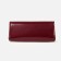 Women's wallet on the button, burgundy color