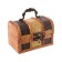 Casket wood chest "Golden network and plaster" 8.5x12x8.5 cm
