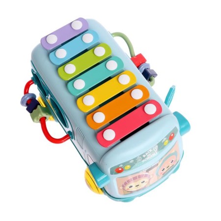 Developing toy "Bus", with a metallophone and a sorter-5