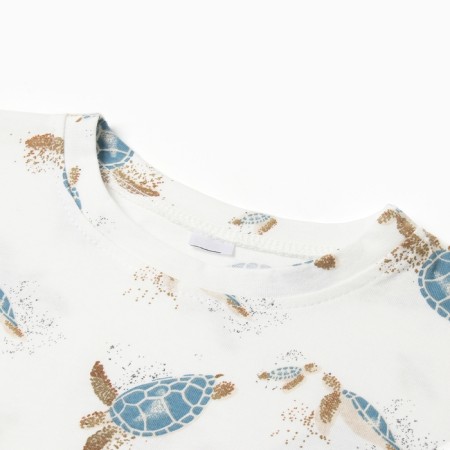 Kit for girls (T -shirt/shorts), white/blue color, height 92 cm-1