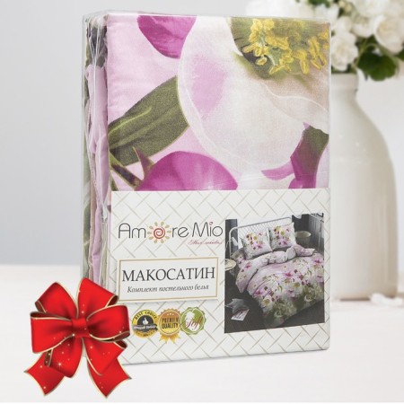 Bed linen euro amore mio, size 200x210 cm, 200x215 cm, 70x70 cm - 2 pcs, pink color-4