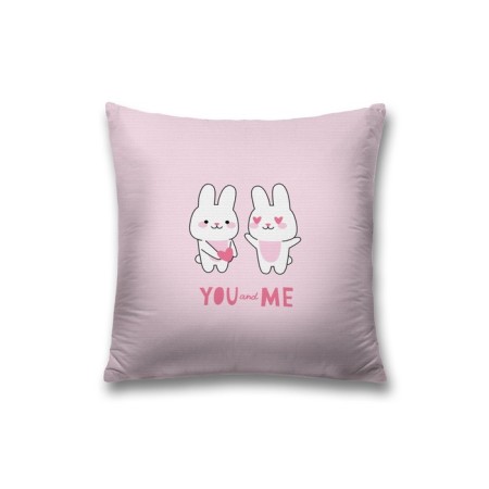 Decorative pillowcase "Hare lovers", on a zipper, size 45x45 cm