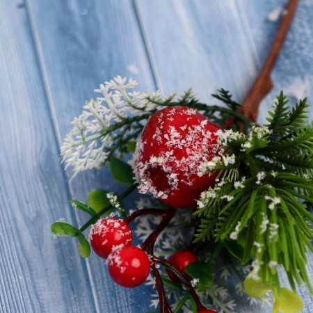Decor "Winter Dreams" Apple Berries Greens, 17 cm-1