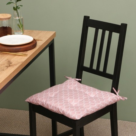 Siddle on the chair Ethel "Ornament" 40x40 cm, col. pink, 100% polyester-3
