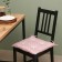 Siddle on the chair Ethel "Ornament" 40x40 cm, col. pink, 100% polyester