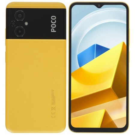 Smartphone Xiaomi Poco M5 NFC RU, 6.58 ’’, IPS, 4 GB, 128 GB, 50 megapixels, 5 megapixels, 5000 mam, yellow
