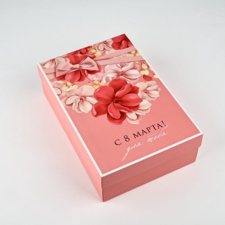 Gift folding box, packaging, “March 8”, 30 x 20 x 9 cm-1