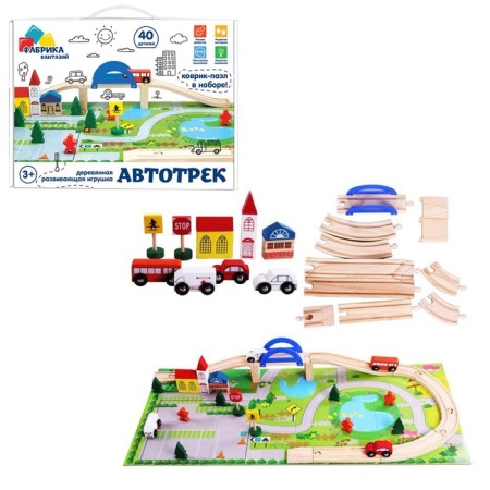 Wooden toy "Autotrek", 40 details-4