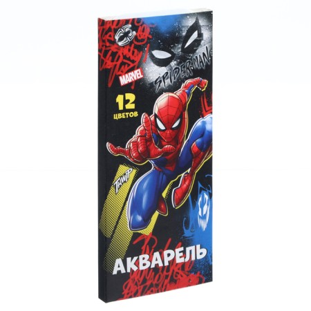The honey watercolor "Spider-Man", 12 colors, in a cardboard box, without a brush-4