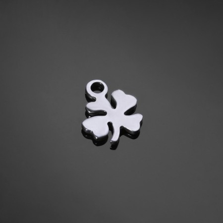 Suspension "Clover" 11x9mm, silver color (set10pcs)