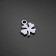 Suspension "Clover" 11x9mm, silver color (set10pcs)