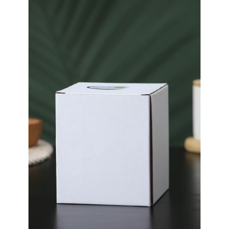 Glass Bank for bulk products with bamboo cover Bellatenero "Eco. Triangle ", 500 ml, 10 × 10.8 cm-5