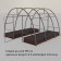 Glocked bed, 295 × 100 × 15 cm, brown, Greengo