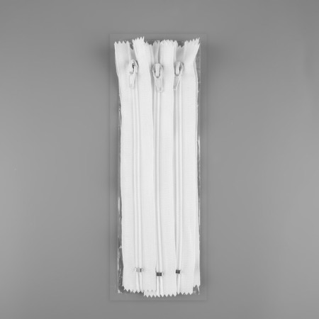 Lightning "Spiral", No. 7, non -proceeding, castle machine, 20 cm, white color-2