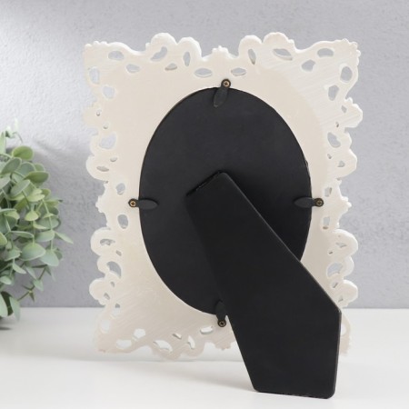 Photo frame Polystone 13x18 cm "Empire with roses" white 23x18.5 cm-3