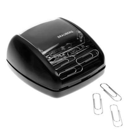 Scraper magnetic with 30 paper clips, roller feed mechanism, black-3