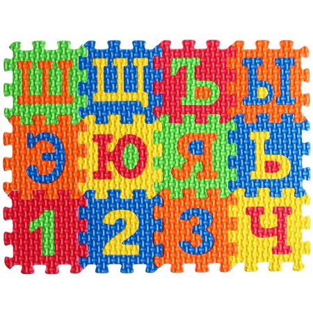 Game rug-puzzle, blue tractor-3