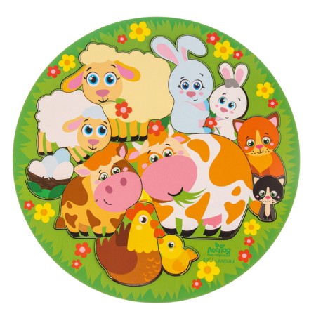 Logical puzzle "Animals and cubs", D = 20 cm-1