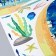 Interior plastic sticker "Whale and abstraction" 50x70 cm