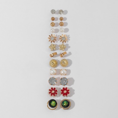 Pusets 12 pairs Onear, summer day, color in gold-2