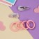 Hair set "Ariel" (4 gum 4 cm, 2 invisibility 5 cm) classic, pink