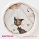 Plate porcelain dining "cats-aristocrats", d = 26.5 cm, white color