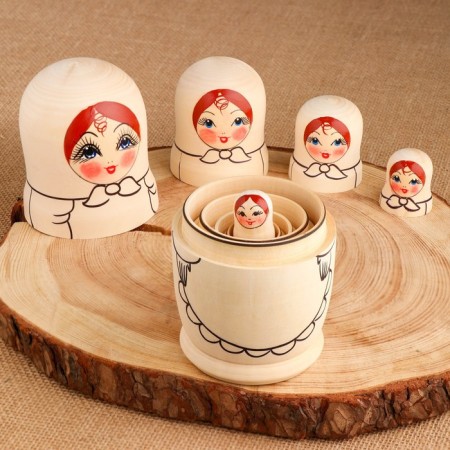 Matryoshka "Bolshoi Personal" 18cm, 5 puppet, manual painting-3