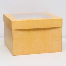 The box is folding, the lid is, with a window, craft, 30 x 30 x 20 cm