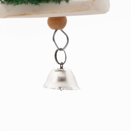 A toy with a carapace of karakatitsa, lufu and bell, 20 x 5 cm, green-1