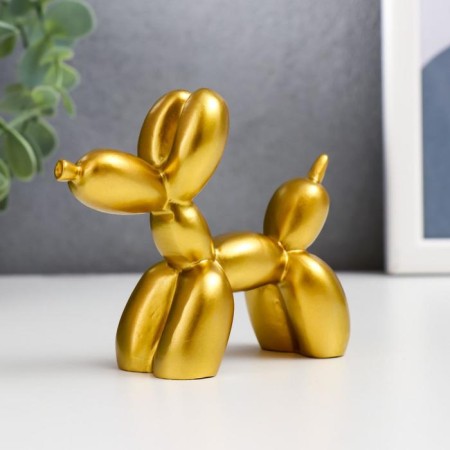 Souvenir Polystone "Air Ball - Dog" gold 8x10x4 cm