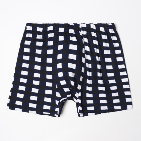 Panties men's boxers, white/dark blue square, size 54