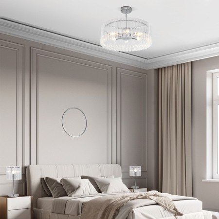 Ceiling light Bogate’s Flamel 374/6, E14, 6x60W, 500x500x380 mm, chromium color-3