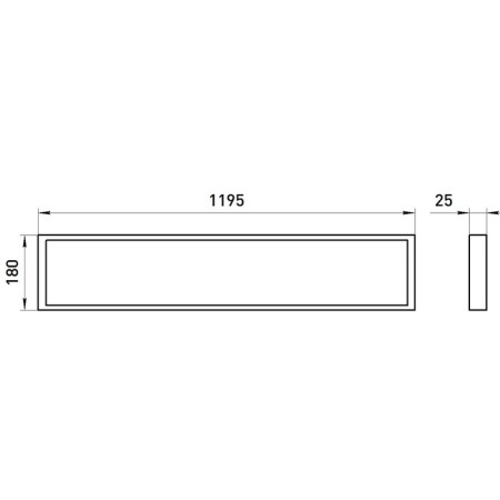 LED LED era SPO-1, 180x1195x25 mm, IP40, 40W, 3600LM, 6500K, white-7