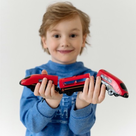 Toy train "Rescue Service", 3 subjects, on batteries-1