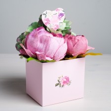 Box for flowers with the topper 