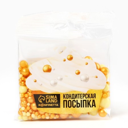 Sprinking confectionery soft: yellow, white, 50 g.-5