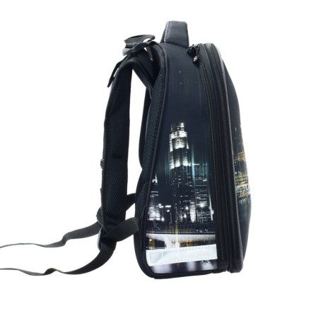 School backpack 38 x 30 x 16 cm, ergonomic back, Stavia "City Auto", multicolor-4