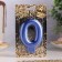 Candle for the Cake "European Giant", number 0, 7 cm, blue metallic