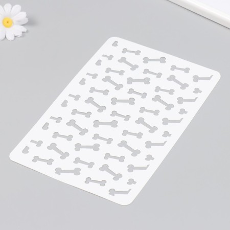 Plastic stencil "Bones" 16x24 cm-1