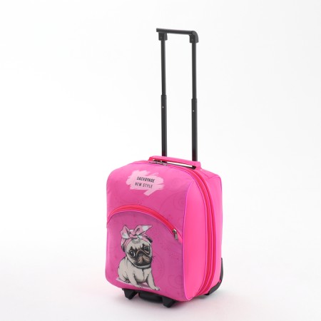 Small suitcase 16 "on lightning, pink color-1